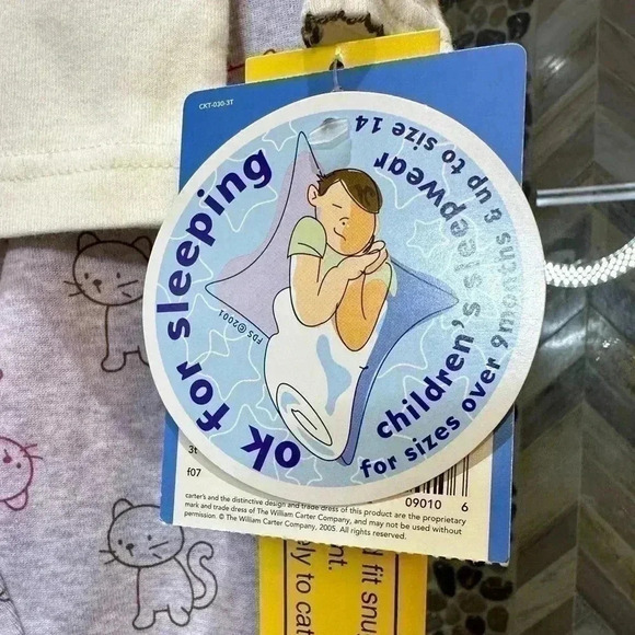 Carter’s Snug Fit Pjs Purple Kitten 2 Piece Set Size 3T - Picture 7 of 8